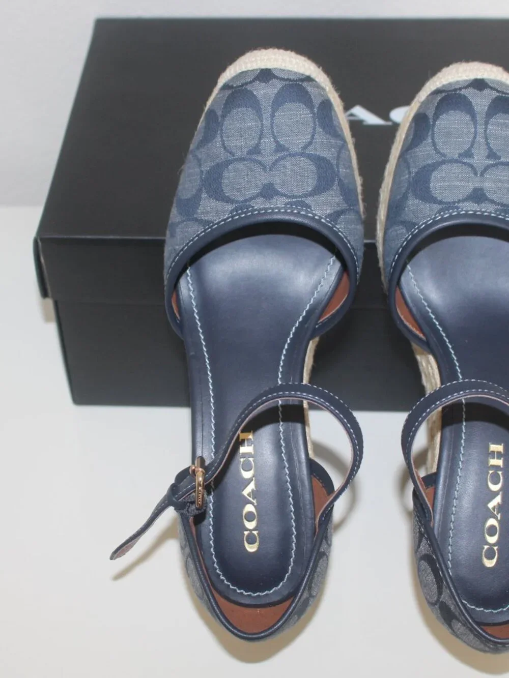 Coach Raine Signature Denim Espadrille. Size 9.5 B
